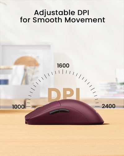 Bluetooth Wireless Mouse, Usb C Mouse, Em15 Rechargeable Compact Portable Type C Wireless Mice For Laptop, Tablet, Pc, Windows, Mac Os-Red