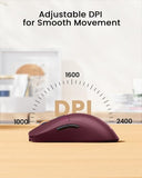 Bluetooth Wireless Mouse, Usb C Mouse, Em15 Rechargeable Compact Portable Type C Wireless Mice For Laptop, Tablet, Pc, Windows, Mac Os-Red