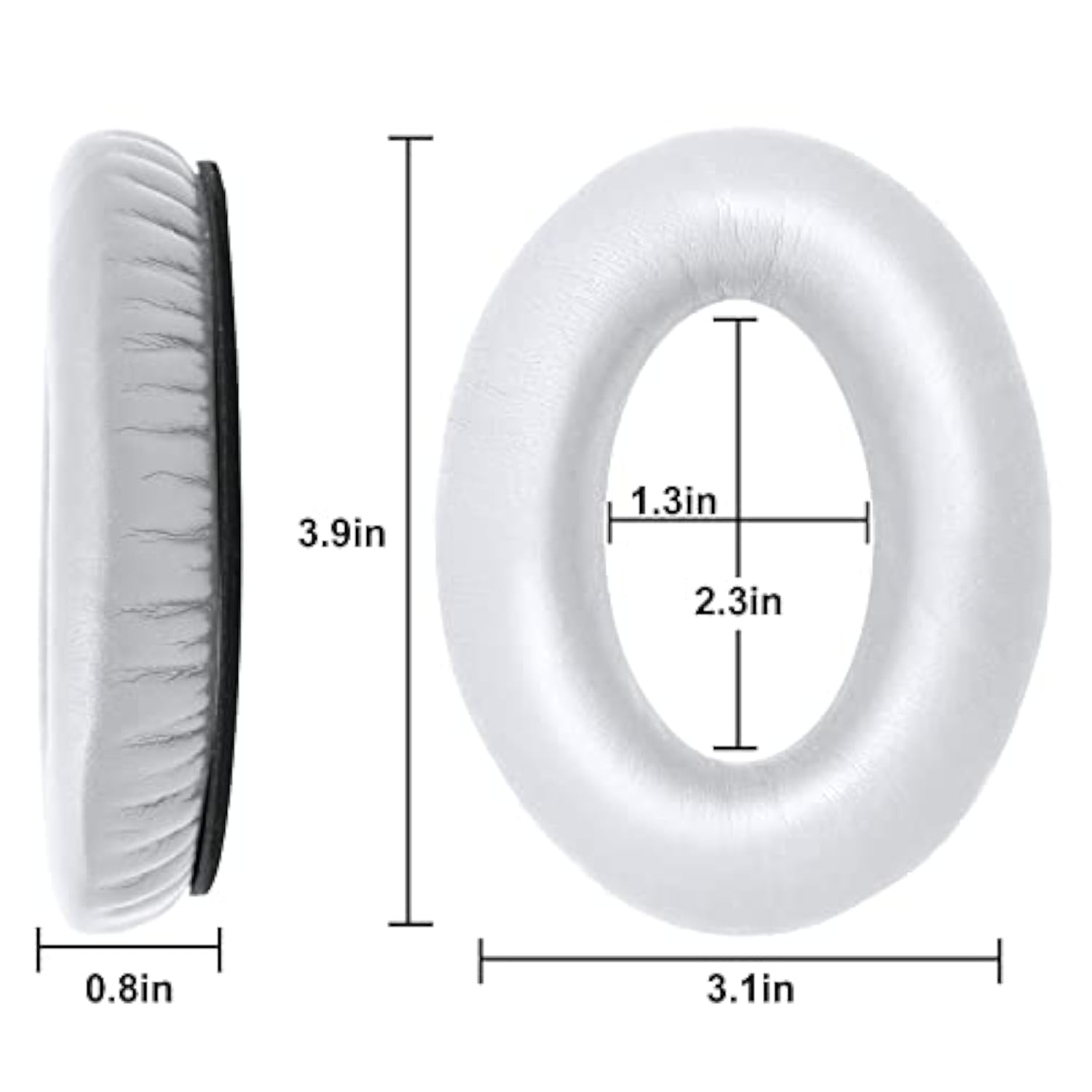 Earpads Cushions Replacement For Bose Qc35 (Quietcomfort 35) & Qc35Ii Headphones Ear Pads,Soft Protein Leather,Noise Isolation Foam(White)