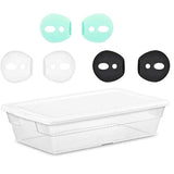 Ear Tips Ear Gels Anti-Slip Earuds Cover Silicone Compatible With Air Pod 2 & Air Pod 1 Or Ear Pod ? Fit In Case ? 3 Pairs White/Black/Mint Green Wbg
