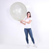 Pearl White Balloons 18 Inch, 12 Pcs Extra Large Pearl Balloon Cream Clear Latex Balloons For Arch, Big Cream Balloon For Women White Birthday Wedding Bridal Shower Anniversary Party Decoration