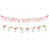 Margarita Party Decorations Banner Pink Margarita Happy Birthday Banner Green Cocktail Lemon Margarita Garland For Girls Margaritas Birthday Partys Decorations Mexican Bachelorette Party Supplies