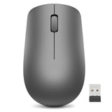 Lenovo 530 Full Size Wireless Computer Mouse for PC, Laptop, Computer with Windows - 2.4 GHz Nano USB Receiver - Ambidextrous Design - 12 Months Battery Life - Graphite Grey
