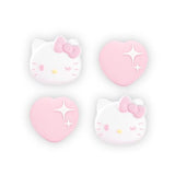 Thumb Grip Caps Compatible with Nintendo Switch 2, Silicone Joystick Grip Caps for Switch 2025, 4pcs, Cute Cat Style, White & Pink