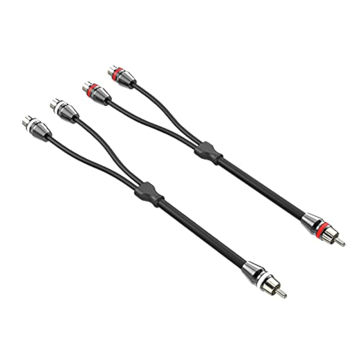 1Ft 2 Female To 1 Male Nickel Plated Rca Y Adapter Splitter Connector Cable (2