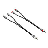 1Ft 2 Female To 1 Male Nickel Plated Rca Y Adapter Splitter Connector Cable (2