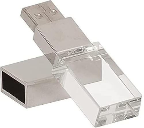 Crystal Usb Flash Drive 3.0 Led Lighting Memory Stick Birthday Wedding Gift Pen Drive (64, Gb)