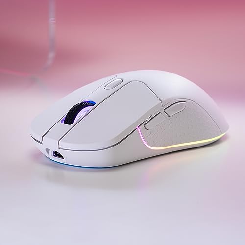 M3 Wireless Gaming Optical Mouse, Tri-Mode 2.4 GHz/Bluetooth 5.1/Wired, PixArt PAW 3395 sensor, 26000 DPI, LED RGB Backlit,79g Lightweight