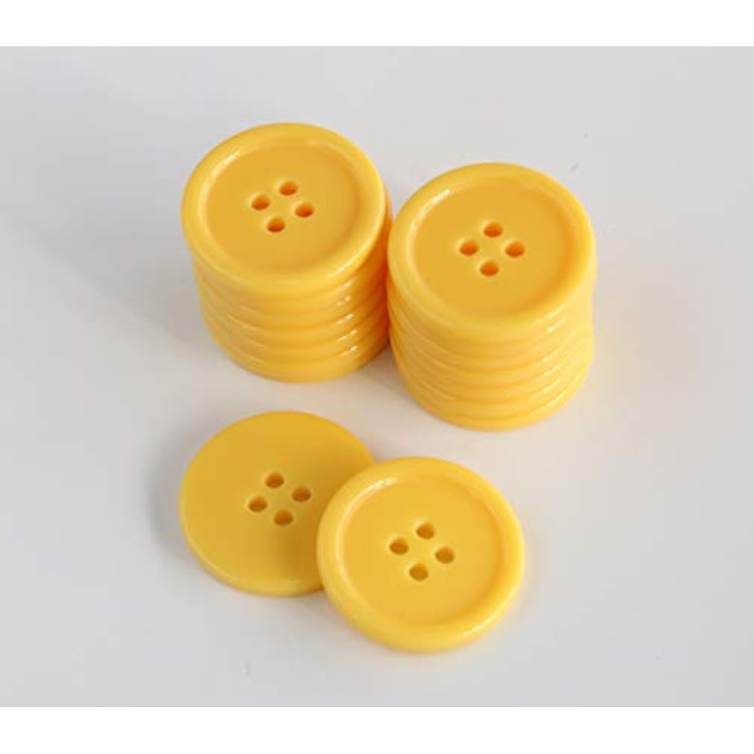 1 Inch (25Mm) Yellow Buttons Sewing Flatback Button For Sewing Or Diy