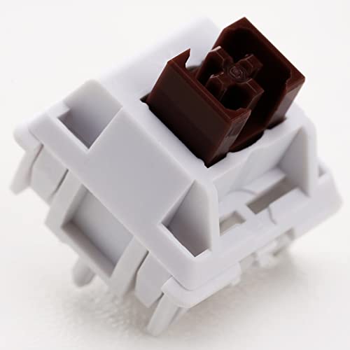 Ws Brown Mechanical Keyboard Switches, 5 Pin Pre Lubed Tactile Switches For Mechanical Gaming Keyboard (35Pcs)