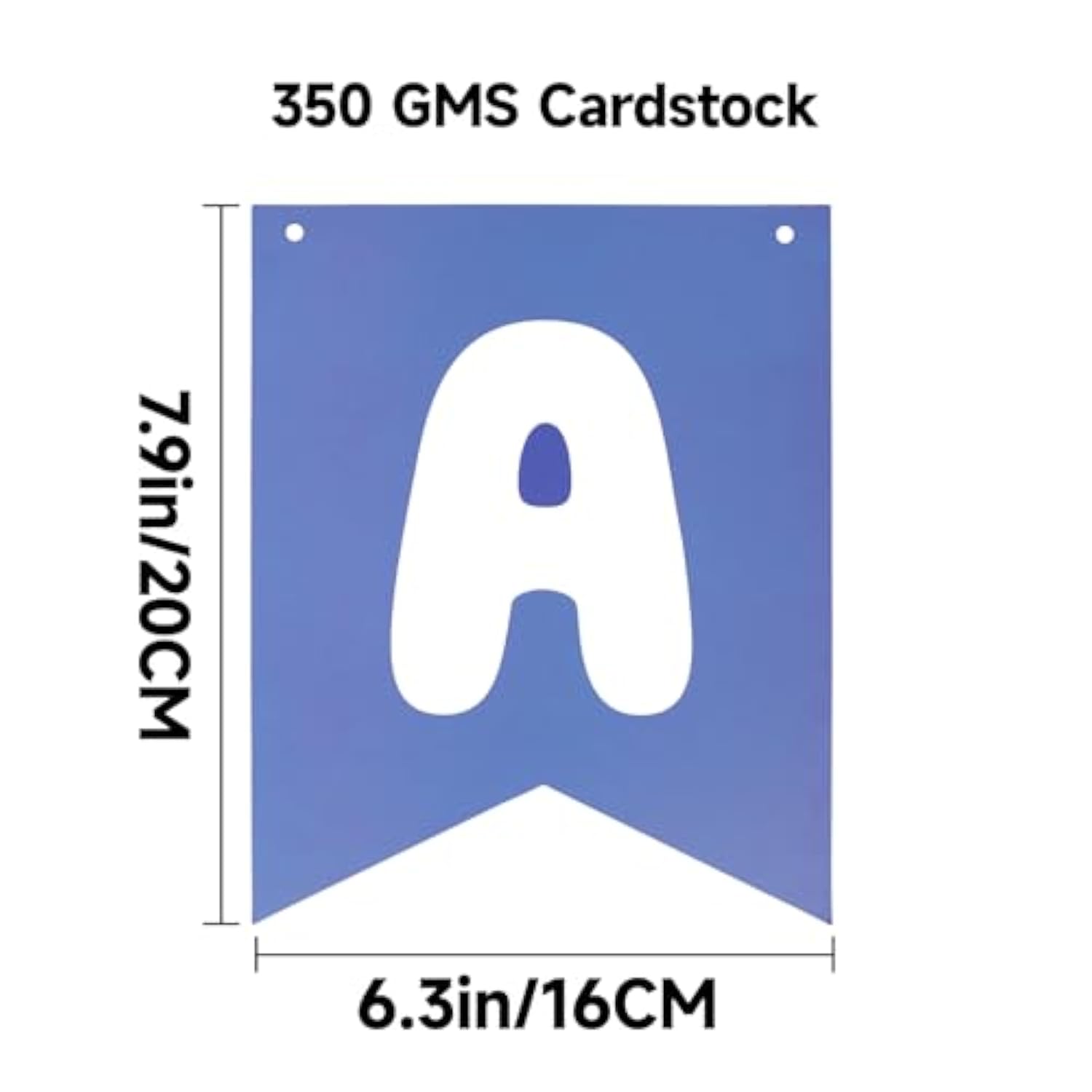 Blue & Orange Happy Birthday Banner Pre-Strung Sign for Women/Men Party Decor