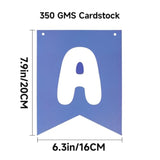 Blue & Orange Happy Birthday Banner Pre-Strung Sign for Women/Men Party Decor