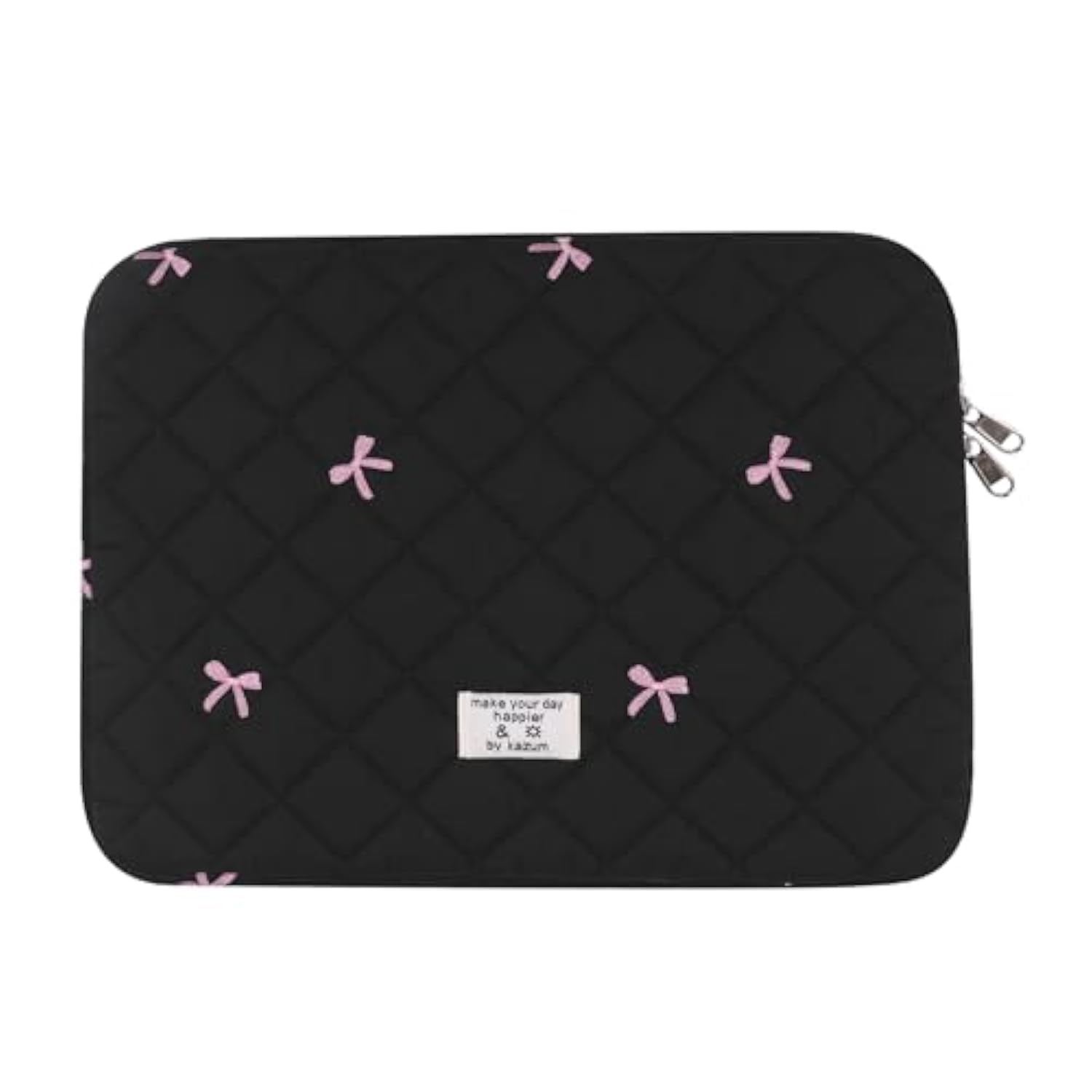 13-14 Inch Puffy Laptop Storage Bag Cute Bow Graphic Tablet Sleeve Carrying Case Computer Bag Protective Cover Pouch
