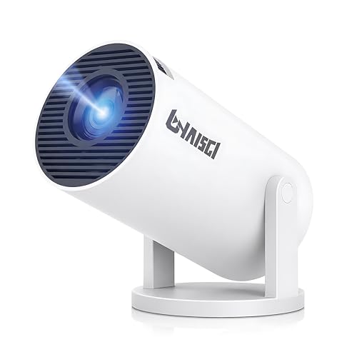 Mini Projector With Wifi And Bluetooth, Portable Projector 4K Support, Android 13, Auto Keystone, 180° Rotatable, 40"-150" Screen Small Projector Hy300 Pro