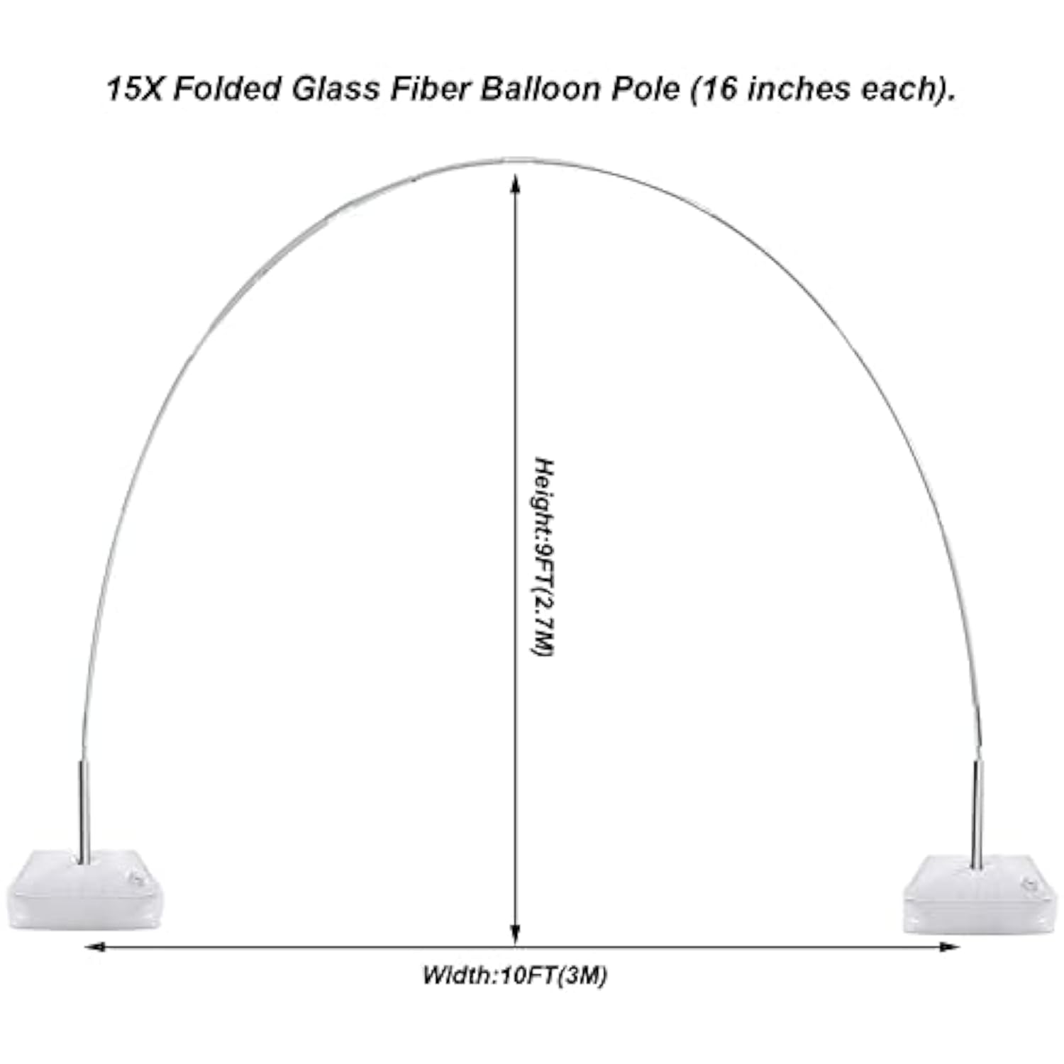 20Ft Balloon Arch Kit, Balloon Arch Stand For Birthday Party Wedding Graduation Decorations, Baby Shower Garden Arbors Photo Backdrop Party Supplies, 9Ft-H X 10Ft-L