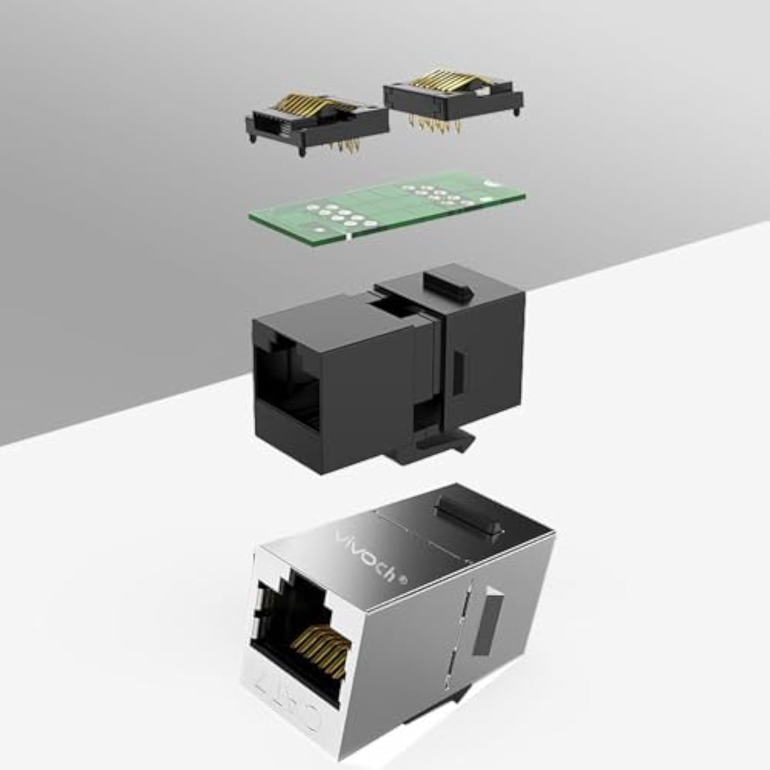 5 Pcs Cat7 Keystone Coupler, Cat7 Keystone Jack Inline Coupler Sheilded Rj45 8