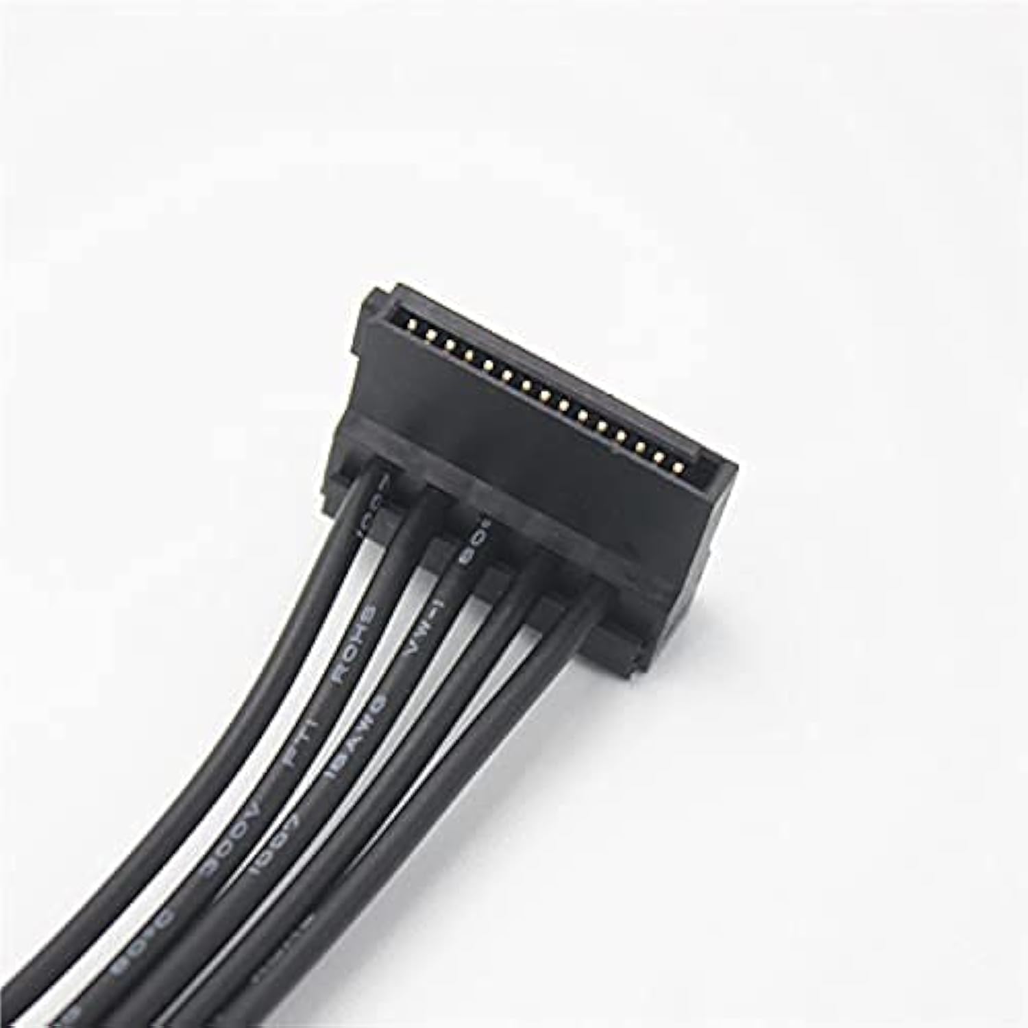 2 Pack 15 Pin Sata To 5 Sata Power Splitter Extension Cable For Hddssd - 21 In