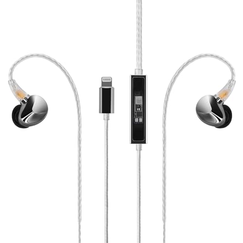 NHB12 Wired Earbud for iPhone with Headphone Amps [ MFi Certified] True Lossless in-Ear Earphones with Lightning Connector 192kHz Hi-Res Music