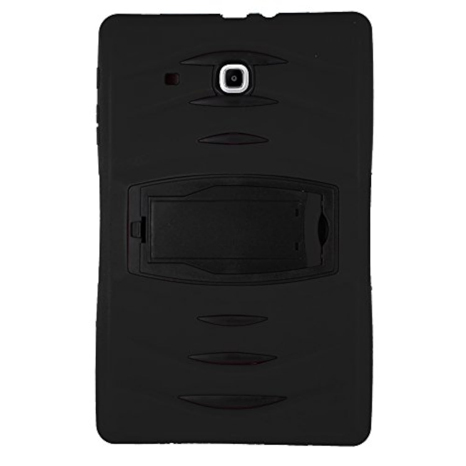 KIQ Galaxy Tab E 9.6" SM-T560 Case, Shockproof Heavy Duty Military Armor Hybrid Case Cover Rugged Impact Drop Protection for Samsung Galaxy Tab E 9.6 T560 T560NU T560NZ T567 (Black)