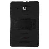 KIQ Galaxy Tab E 9.6" SM-T560 Case, Shockproof Heavy Duty Military Armor Hybrid Case Cover Rugged Impact Drop Protection for Samsung Galaxy Tab E 9.6 T560 T560NU T560NZ T567 (Black)