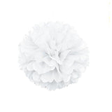 10Pcs White Tissue Hanging Paper Pom-Poms, Flower Ball Wedding Party Outdoor Decoration Premium Tissue Paper Pom Pom Flowers Craft Kit