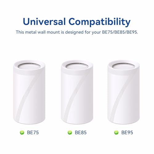 Metal Wall Mount Compatible With Tp-Link Deco Be75/Be85/Be95 Mesh Wifi 7 Router Space Saving Bracket Cable Management Holder Tri-Band Whole Home Mesh (One Pack)