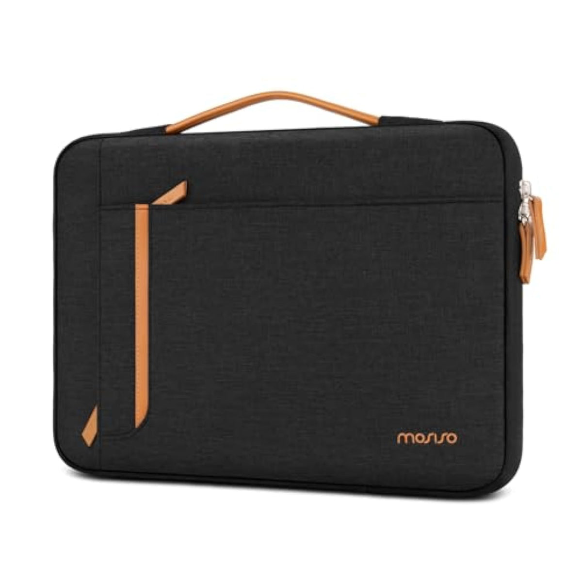 MOSISO 360 Protective Laptop Case 13-14 inch, 13.3 inch Laptop Sleeve Compatible with MacBook Air/Pro 13 / Pro 14,HP Dell Acer ASUS,Side Open Carrying Case Bag with Horizontal&Vertical Pockets, Black