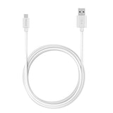 10Ft Micro USB 2.0 Cable High-Speed for Samsung, HTC, Sony, LG, Google White