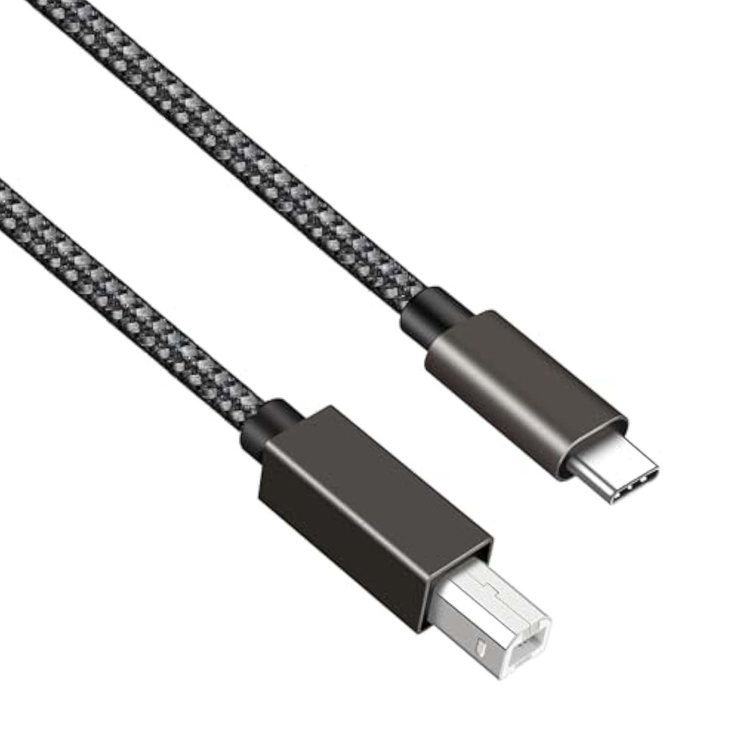 6Ft Long Usb B To Usb C Printer/Midi Cable For Macbook, Pc, Laptop, Midi Keyboard, Dj Controller, Dac, Hp, Canon, Brother, Samsung, Dell, Epson, Lexmark, Xerox, Dymo & Other Printers & Scanners
