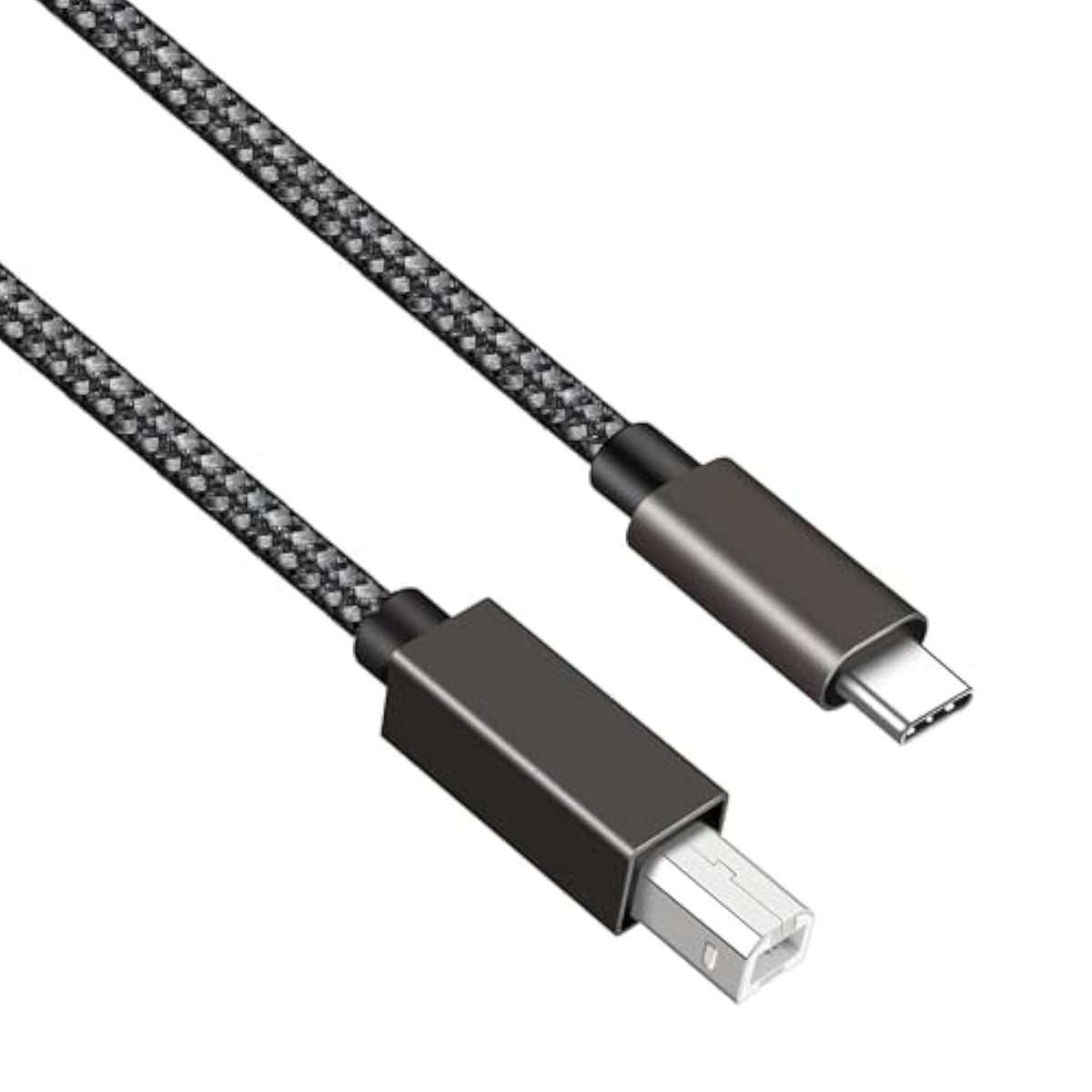 6Ft Long Usb B To Usb C Printer/Midi Cable For Macbook, Pc, Laptop, Midi Keyboard, Dj Controller, Dac, Hp, Canon, Brother, Samsung, Dell, Epson, Lexmark, Xerox, Dymo & Other Printers & Scanners