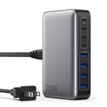 Usb C Charger 200W Usb C Charger Block,Upgraded Gan Iii 8-Port Fast Charging Station Hub,Pd 65W Laptop Charging Adapter Compatible With Macbook Pro/Air,Dell,Steam Deck,Iphone 16/15/14,Galaxy S23/22