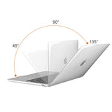 MOSISO Compatible with MacBook Air 13 inch Case 2025 2024 2023 2022 M4 A3240 M3 A3113 M2 A2681, Plastic Hard Shell&Flap Felt Sleeve Bag & Keyboard Cover for MacBook Air 13.6 inch Case, Clear & Gray