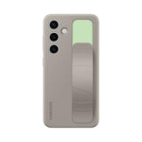 Samsung Galaxy S24 Standing Grip Phone Case, Protective Silicone Cover with Hand Strap, Kickstand, Durable Design, Soft Touch, US Version, EF-GS921CUEGUS, Taupe