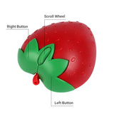 Cute Wireless Mouse, Turtle Shape Cartoon 2.4Ghz Cordless Silent Mouse With Usb Receiver Children Mice Kids Gaming Mouse For Notebook, Laptop,Pc, Desktop,Gift (Strawberry Red)