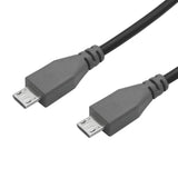 Micro Usb Charging Data Cable, 0.5M/1.6Ft Usb 2.0 Micro Usb Male To Micro Usb Male Cable With Otg Feature, Compatible Cell Phone, Tablet, Mp3 Player, Game Controller, Headset(2Pcs)