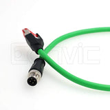 M12 4 Pin D-Code To Rj45 Gigabit Cognex Industrial Camera Network Cord Cat5 Sh