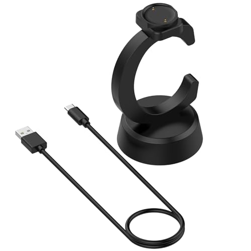Intended for Amazfit Active 2 Watch Charger, Stand Charging Dock Compatible with Amazfit Bip 6 Smartwatch Accessories USB C Cable
