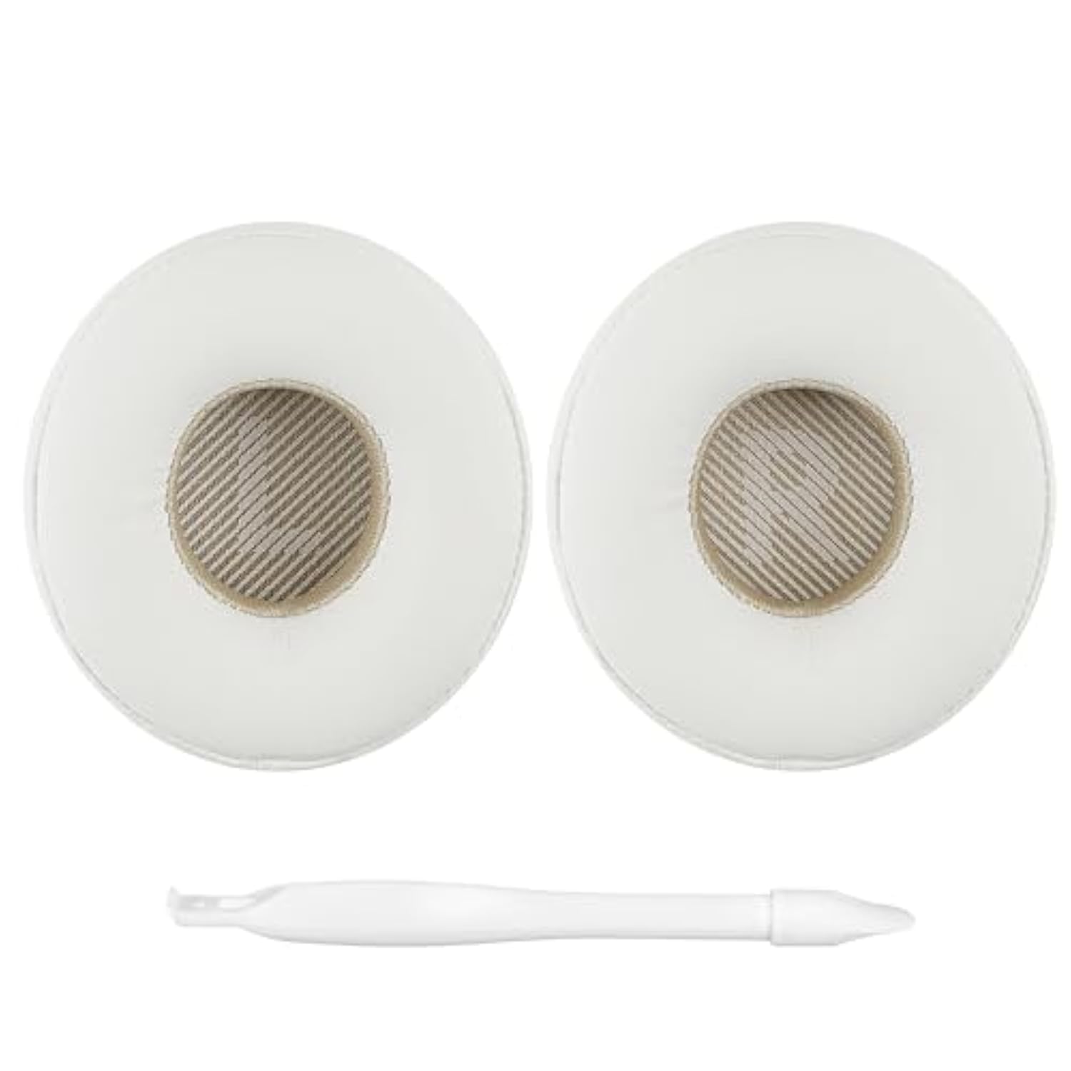 Geekria QuickFit Replacement Ear Pads for JBL Everest Elite 300, V300NXT Headphones Ear Cushions, Repair Parts (White)