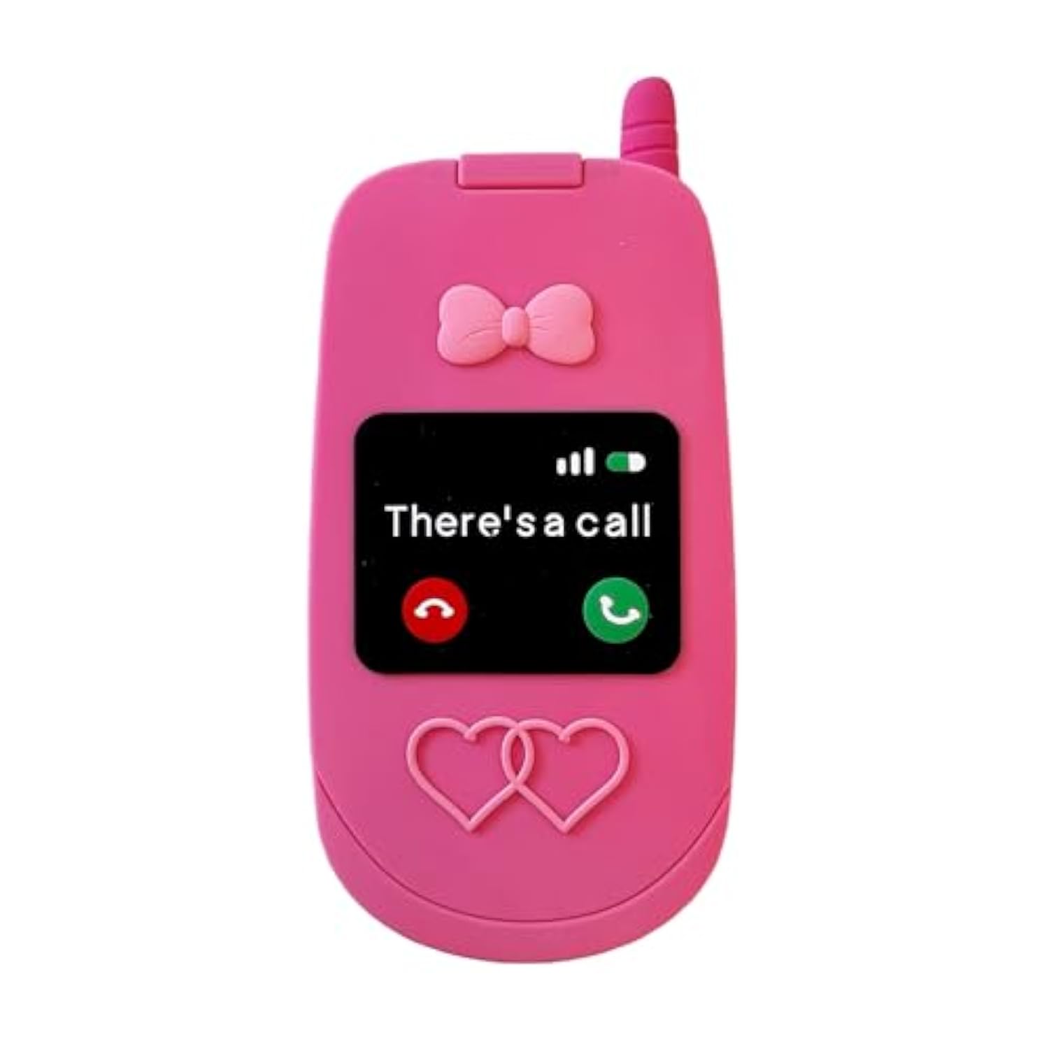 3D Retro Flip Phone Case,Cartoon Cute Kawaii Character Funny Retro Phone Mirror Kids Teens Girls Women Shockproof Soft Silicone Case For Iphone 13/Iphone 14/Iphone 15 6.1 Inch