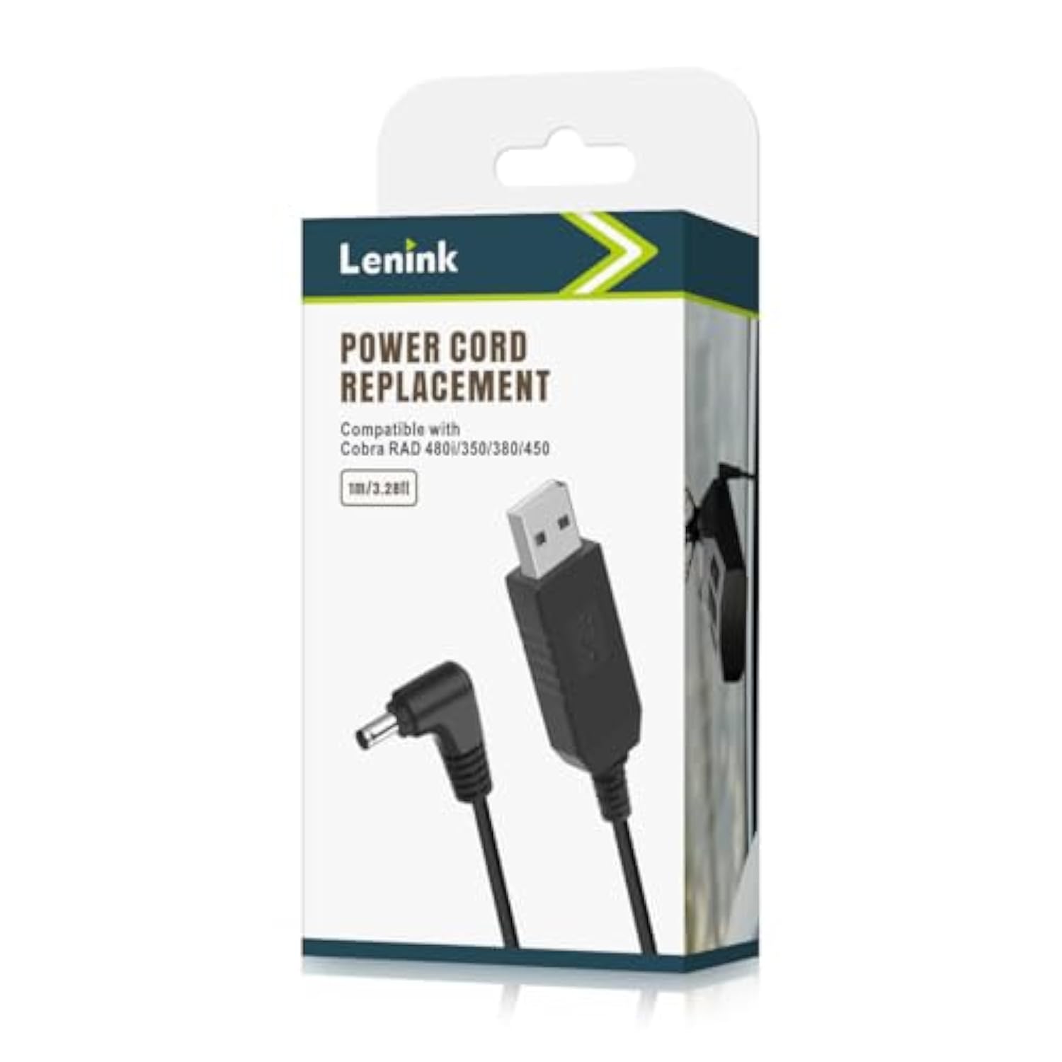 Power Cord Compatible With Cobra Rad 480I/350/380/450, Replacement Cord Cable