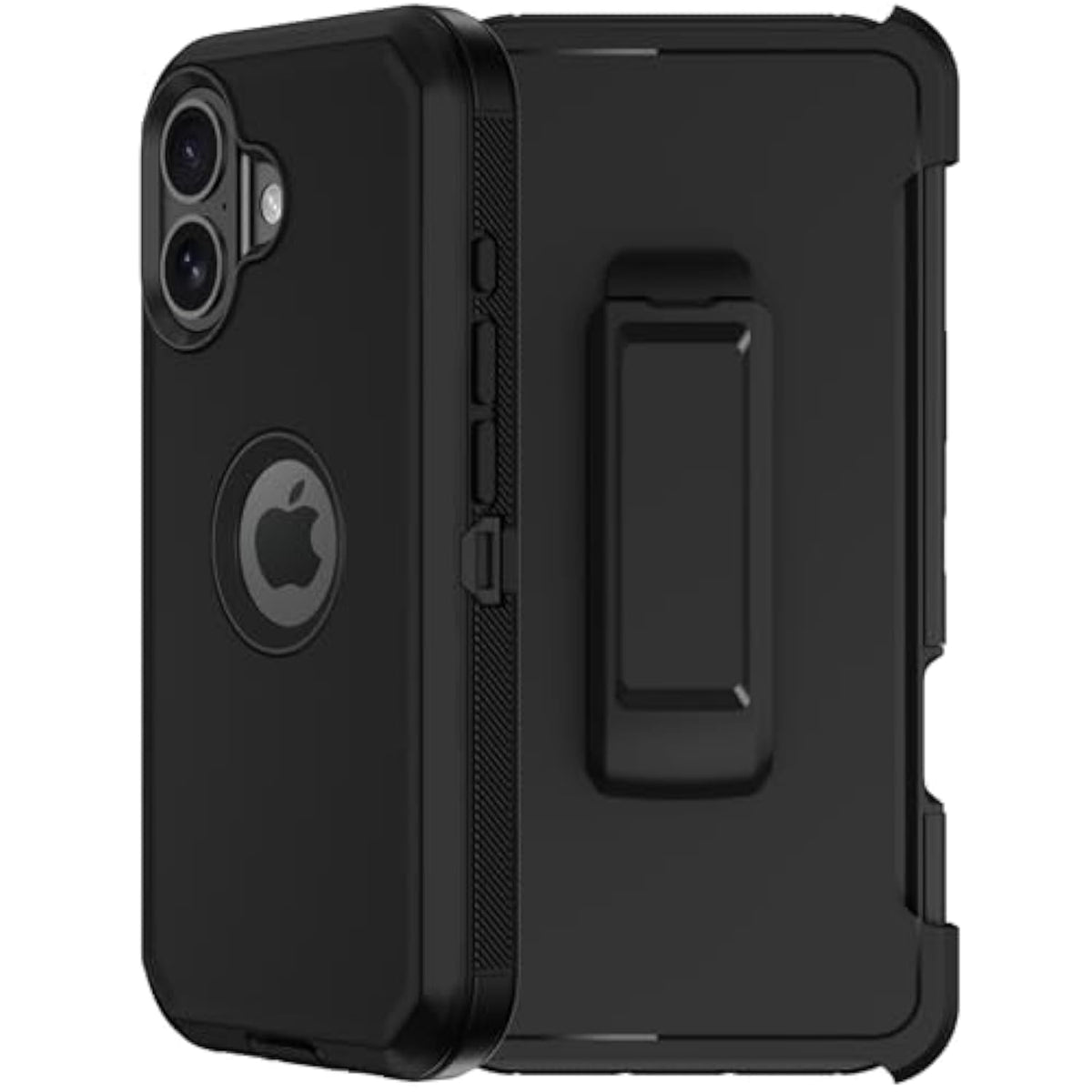 For Iphone 16 Plus Phone Case,Military Grade Drop Protection Cell Phone Cover With Belt Clip Holster Stand,Screen Protector X2 Rugged Shockproof Kickstand For Iphone 16 Plus Case 6.7” (Black)