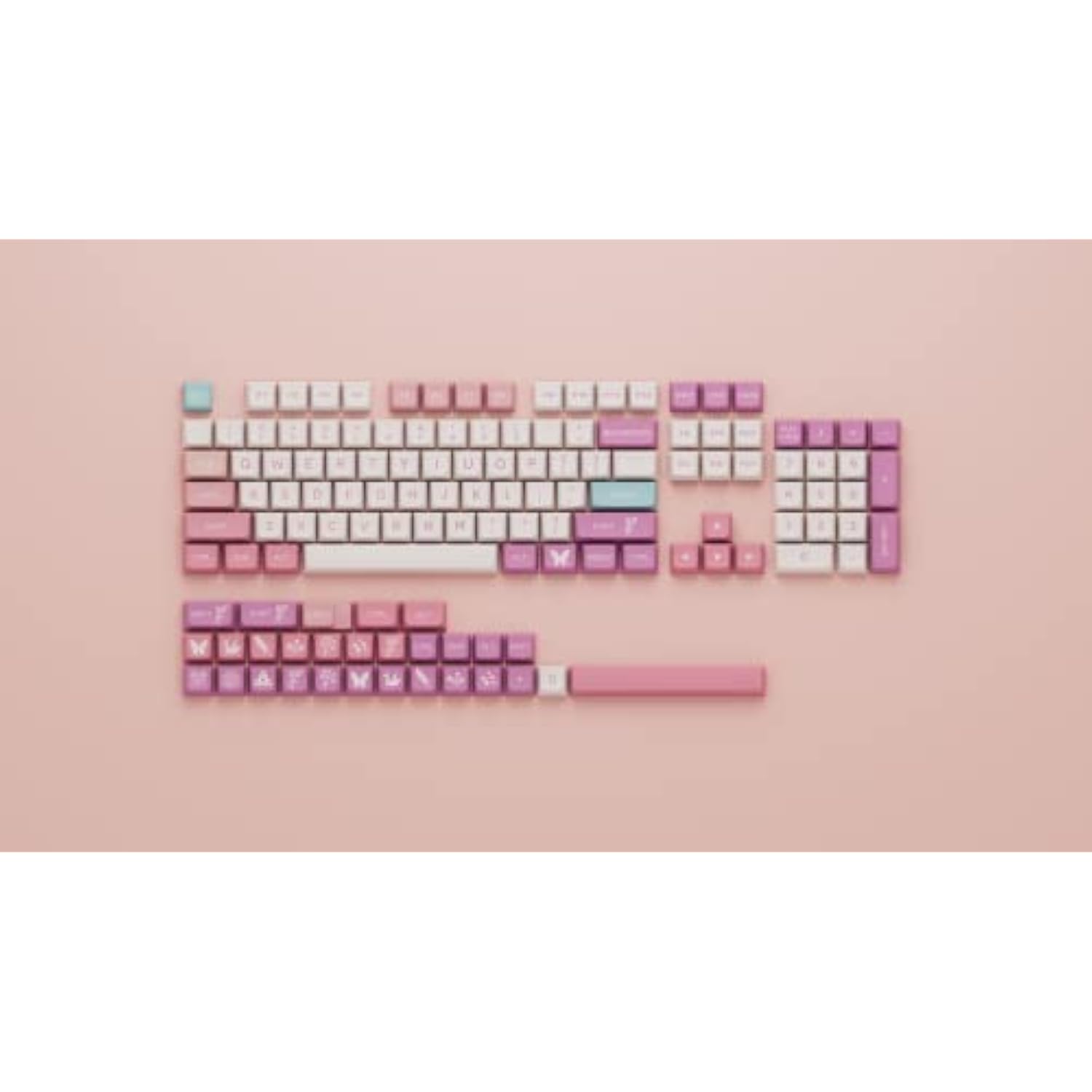 Pbt Keycaps Xda Cute Pink Keycaps Dye Sublimation Universal Mechanical Keyboar