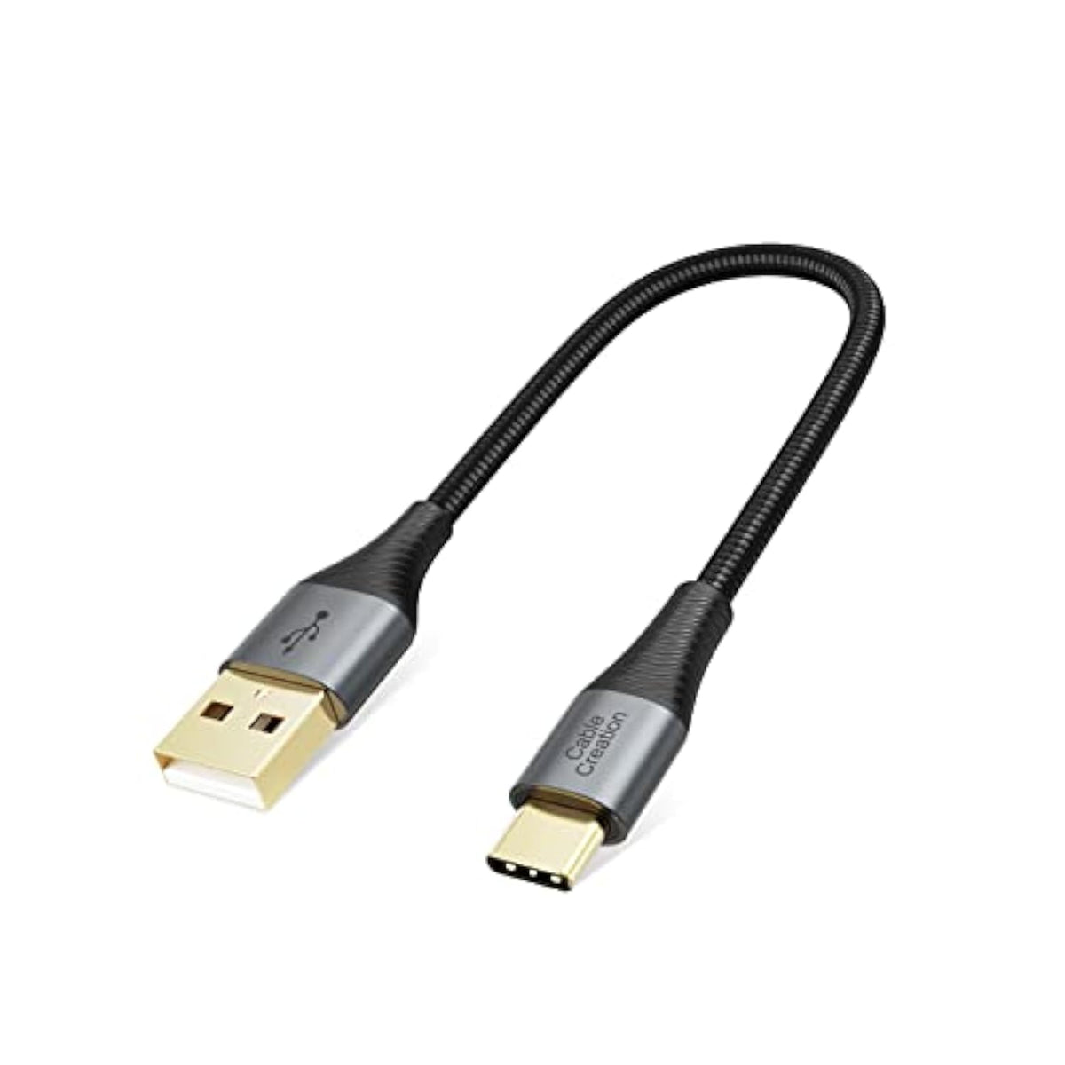 CableCreation Short USB to USB C Cable 0.8ft, Drable USB C Charger Cable Braid
