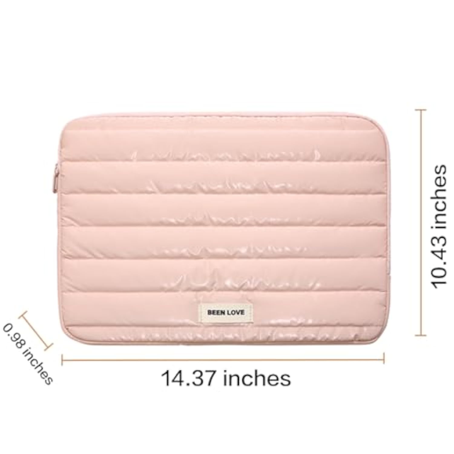 Laptop Sleeve Bag 15 Inch, Fashion Waterproof Puffy Soft Laptop Carrying Case For Macbook Air Pro 15 Inch, Dell, Asus, Hp 15 Inch Laptop Device- Pink