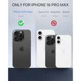 Heavy Duty Rugged Magnetic Phone Case for iPhone 16 Pro Max with Camera Cover and Stand, Black, Compatible with MagSafe, Built-in Kickstand, Military-Grade Protection