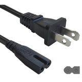 6Ft 2 Prong Power Cord - [Ul] Polarized Power Cord Nema1-15P To Iec-C7 - Replacement Figure-8 Ac Power Cable Compatible With Vizio Led-Hdtv D-E-M-Series, Sewing Machine, Soundbar - 6-Feet
