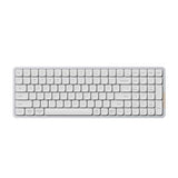 Flow Low Profile Mechanical Keyboard, 100 Keys Rechargeable Wireless Keyboards With Bluetooth And Wired Connection For Windows, Mac Os/White Ghost Linear Switches