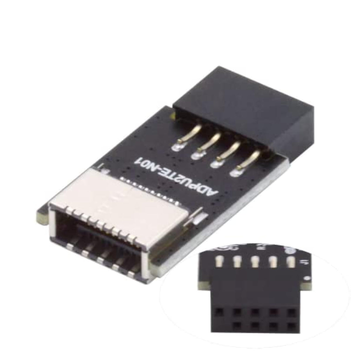 Cy Usb 2.0 9Pin Male To Usb 3.1 Type E Key-A Female Front Panel Socket To 9Pin