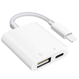 Usb Camera Adapter With Charging Port, Portable Usb Female Otg Adapter Suitable For Iphone Ipad, Plug And Play Usb Adapter For Ipad Support Card Reader