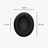 kwmobile Ear Pads Compatible with JBL Tour One Earpads - 2X Replacement for Headphones - Black